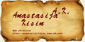 Anastasija Kisin vizit kartica